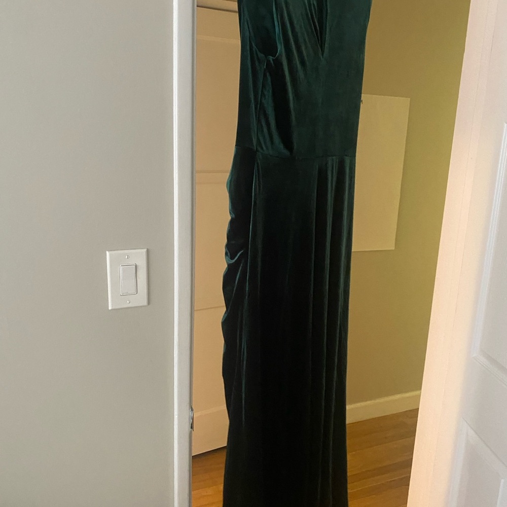 Elegant Green Velvet Gown